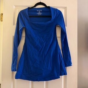 SET Active Blue Long Sleeve Tennis Dress Small
